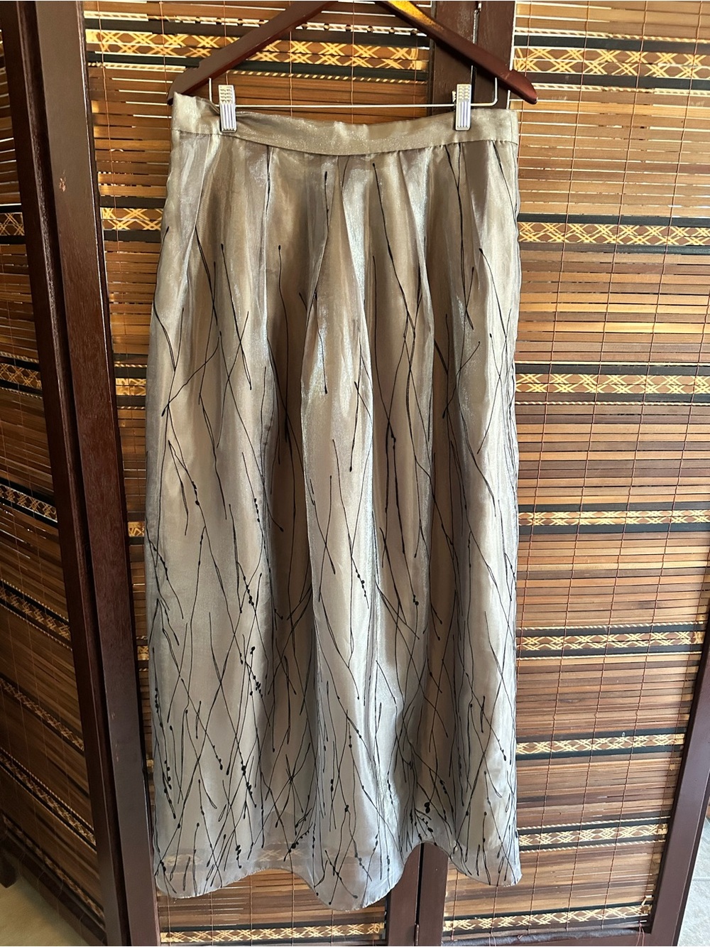 Vintage Tom Barra Collection Maxi Formal Skirt Brown Tan USA